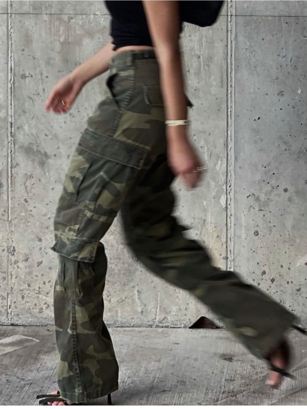 CAMO CARGO - VINTAGE DISTRESSED WASH - S/M